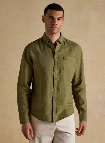 Khaki Green Classic Fit Shirt