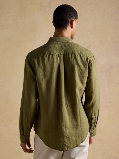 Khaki Green Classic Fit Shirt