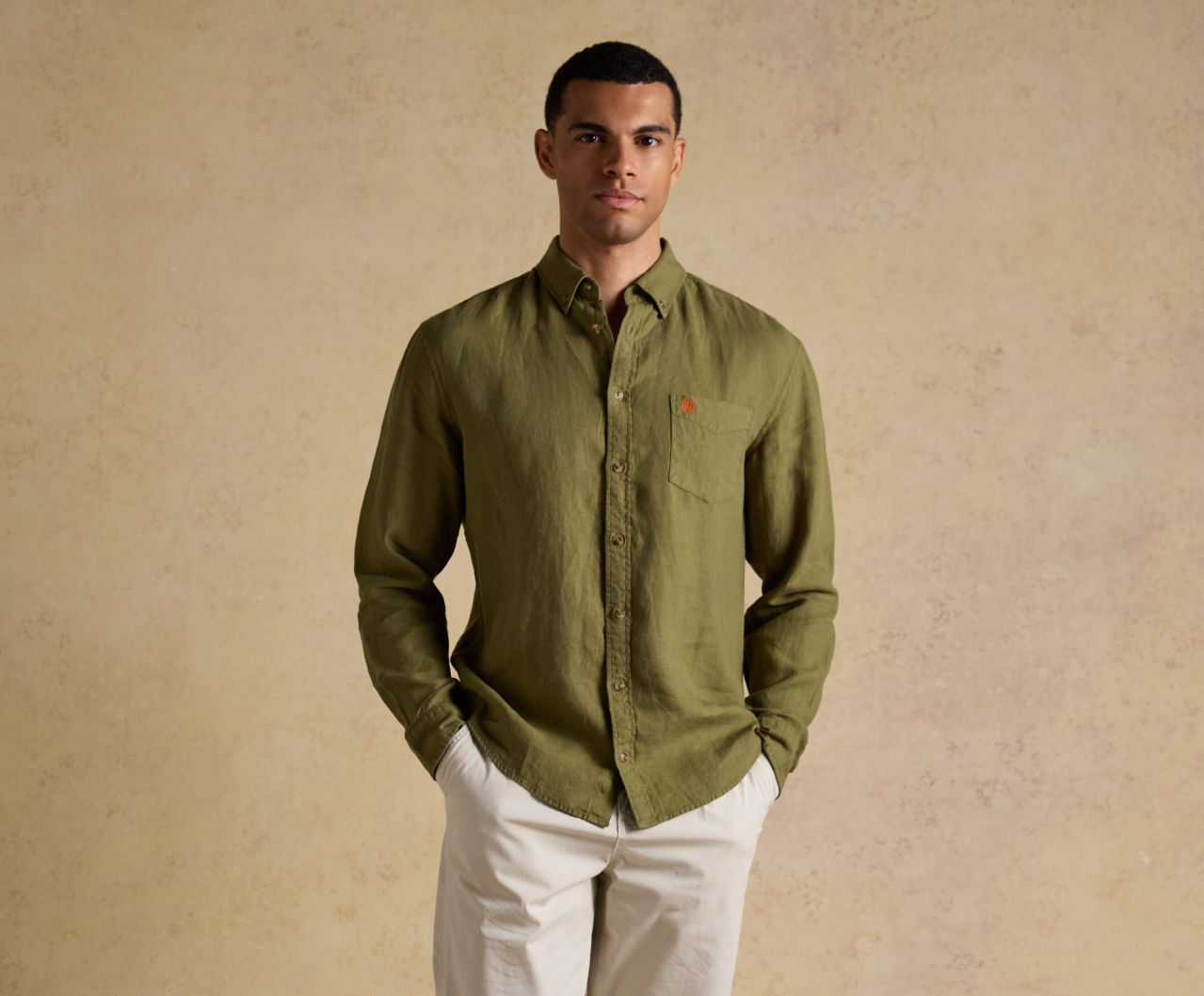 Khaki Green Classic Fit Shirt