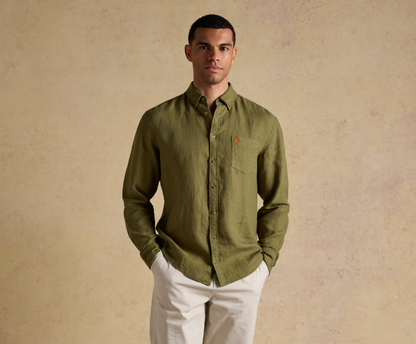 Khaki Green Classic Fit Shirt