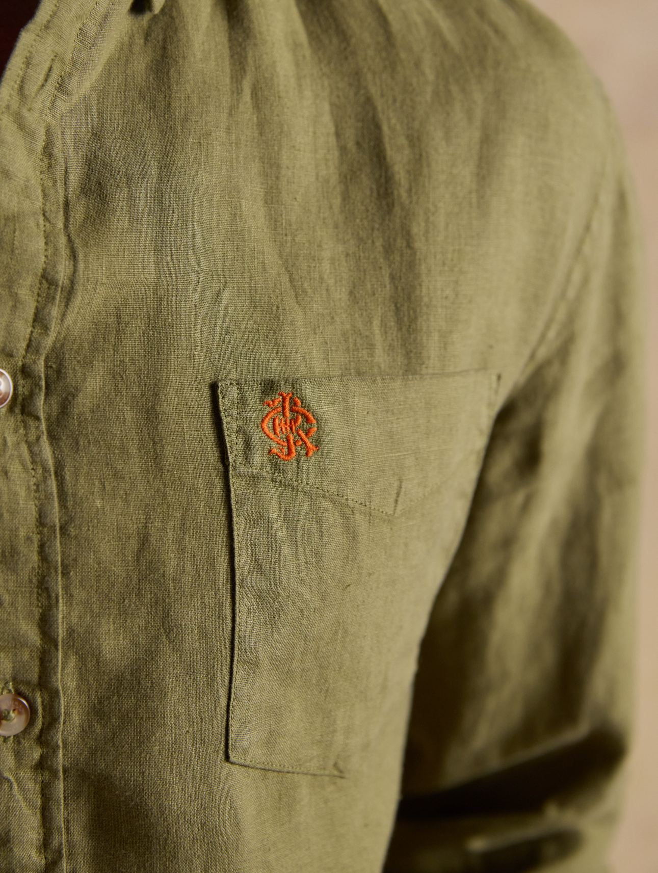 Khaki Green Classic Fit Shirt