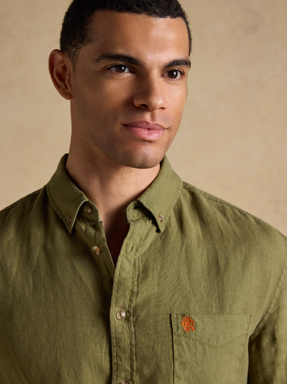 Khaki Green Classic Fit Shirt