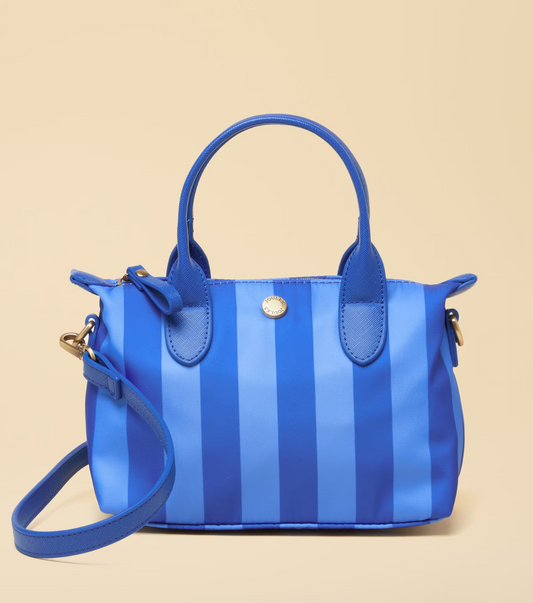 Edie Blue Striped Crossbody Handbag