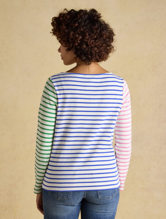 Joules Harbour Stripe Breton Top White / Multi