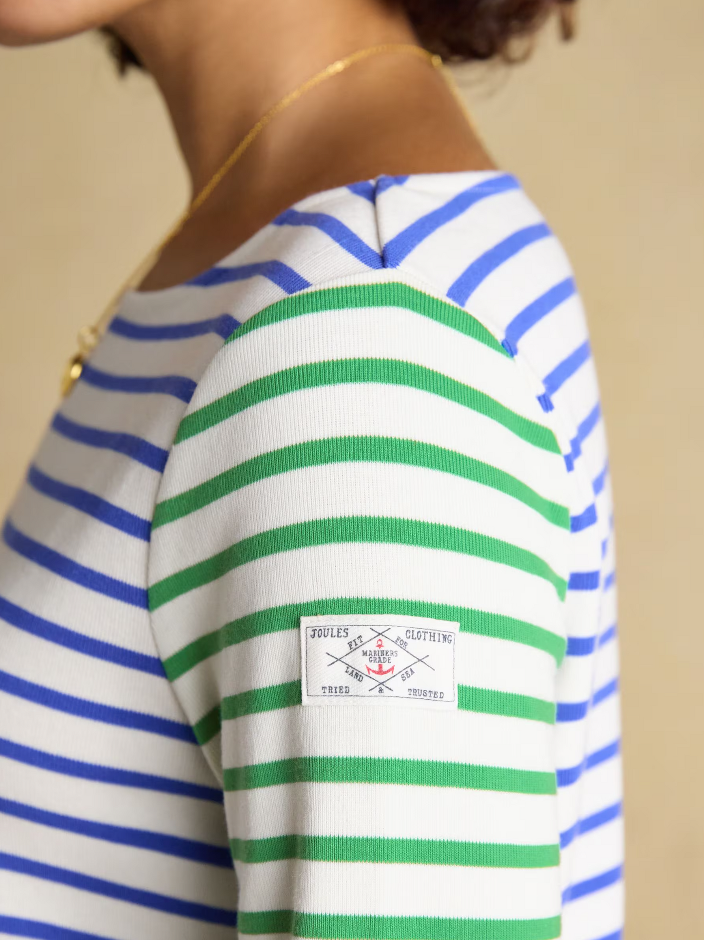 Harbour White / Multi Stripe Breton Top