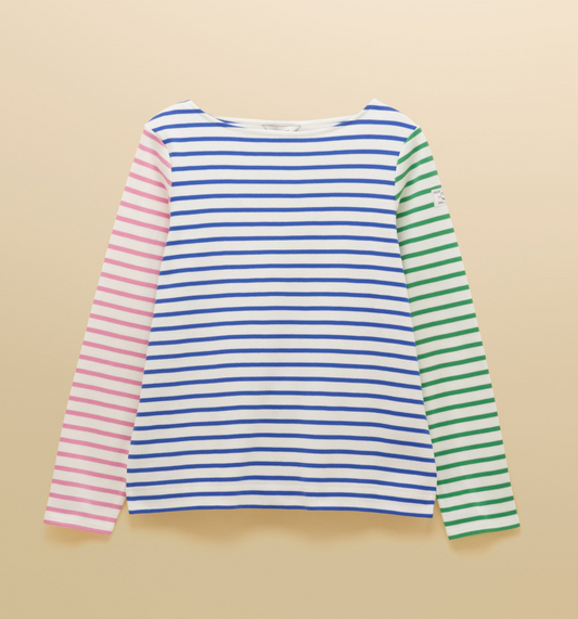 Joules Harbour Stripe Breton Top White / Multi