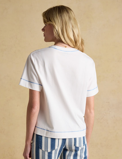 Joules Postcard Graphic T-Shirt White