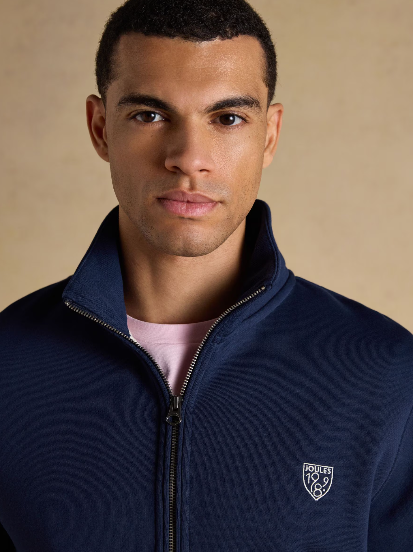 Joules Zip Through Track Sweatshirt Navy