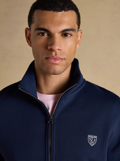 Joules Zip Through Track Sweatshirt Navy