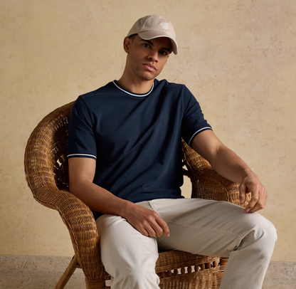Joules Classic Fit Pique T-Shirt Navy