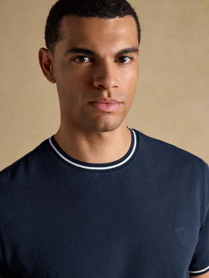 Joules Classic Fit Pique T-Shirt Navy