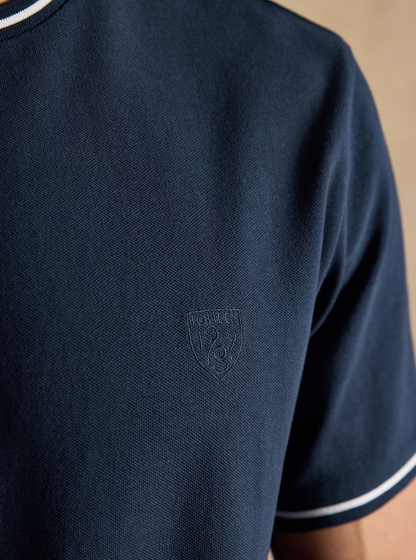 Joules Classic Fit Pique T-Shirt Navy