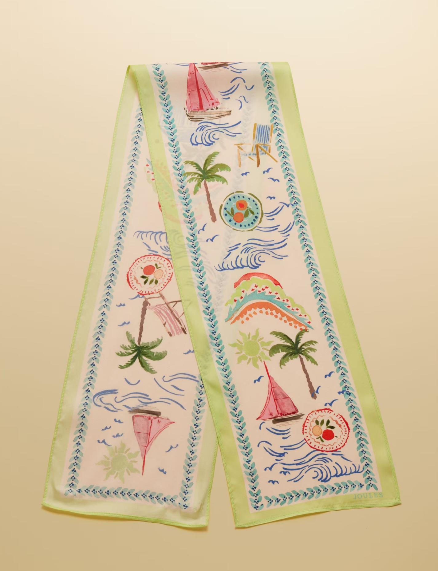 Highgrove Palm Print Silk Printed Scarf