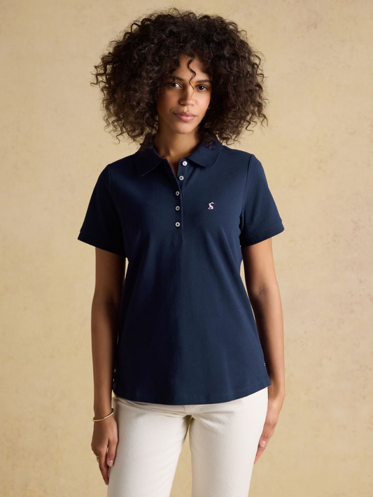 Joules Woody Cotton Pique Short Sleeve Polo Shirt Navy