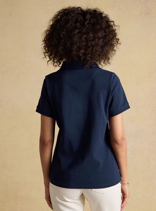 Joules Woody Cotton Pique Short Sleeve Polo Shirt Navy