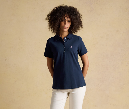 Joules Woody Cotton Pique Short Sleeve Polo Shirt Navy