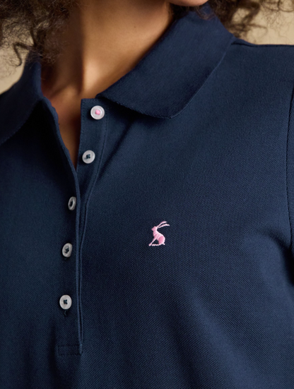 Joules Woody Cotton Pique Short Sleeve Polo Shirt Navy