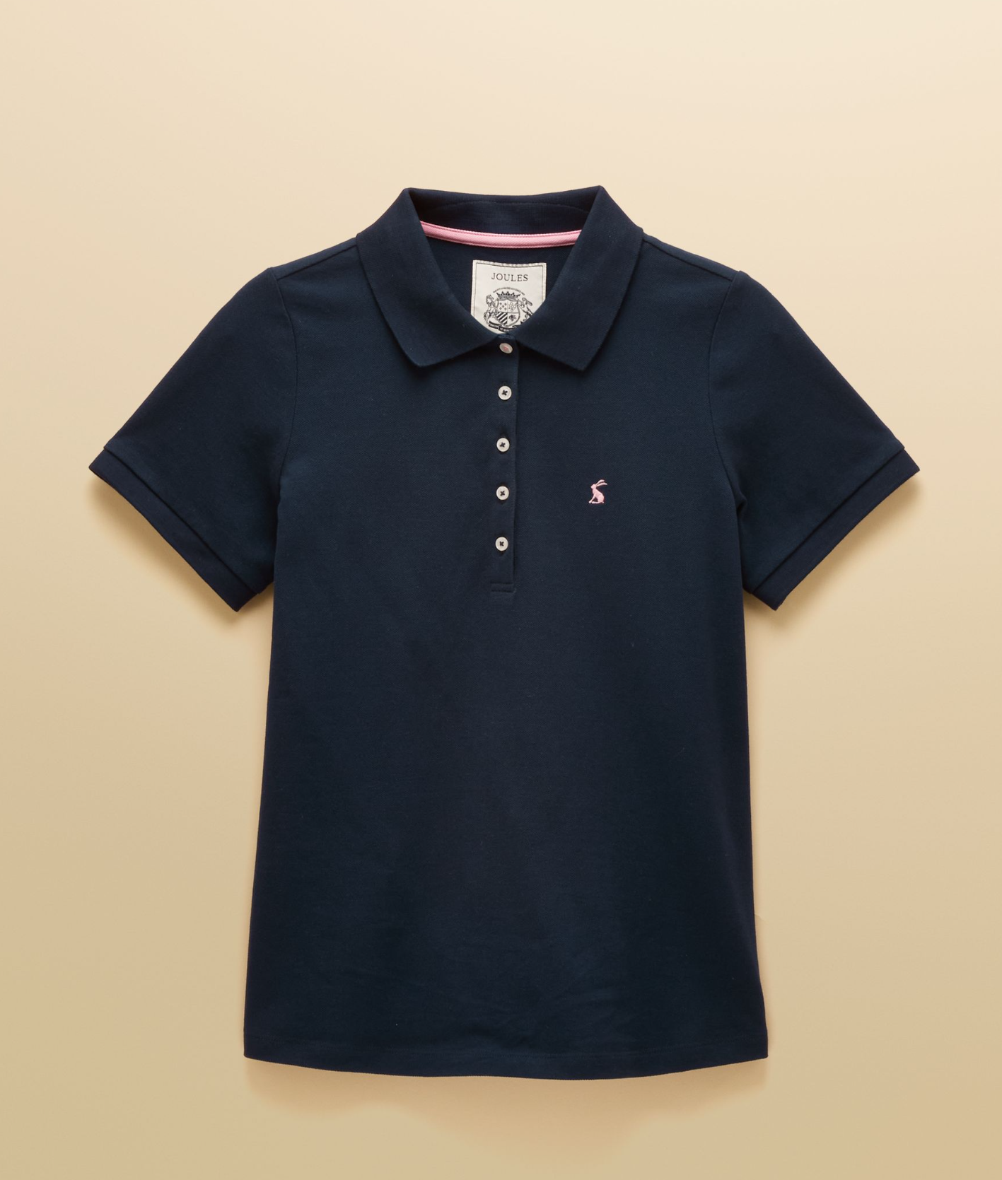 Joules Woody Cotton Pique Short Sleeve Polo Shirt Navy