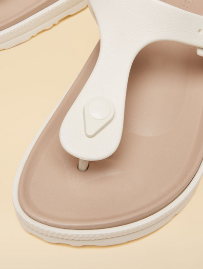Joules Soleil Buckle Flip Flops White