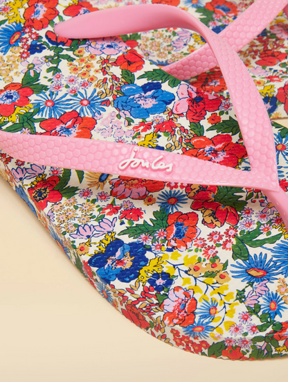 Joules Sandy Ditsy Printed Flip Flops
