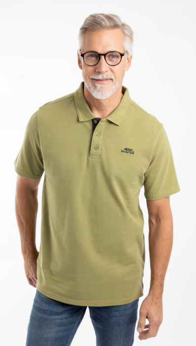 Miles Pique Washed Oak Polo Shirt