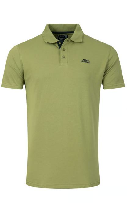 Miles Pique Washed Oak Polo Shirt