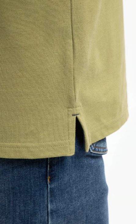 Miles Pique Washed Oak Polo Shirt