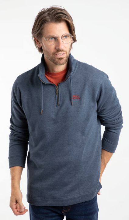 Brampton 1/4 Zip Navy Sweatshirt