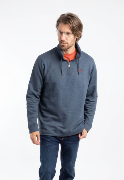 Brampton 1/4 Zip Navy Sweatshirt