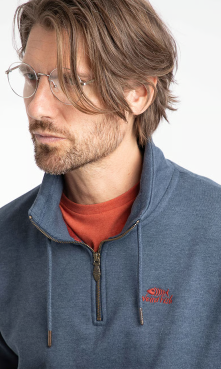 Brampton 1/4 Zip Navy Sweatshirt