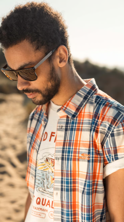 Judd Short Sleeve Light Cream Check Shirt