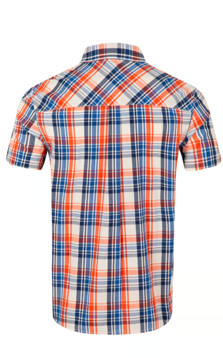 Weird Fish Judd Short Sleeve Check Shirt Light Cream