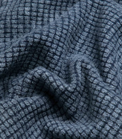 Weird Fish Ariana Full Zip Rich Grid Fleece Navy
