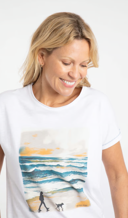 Weird Fish Walking Club White T-Shirt