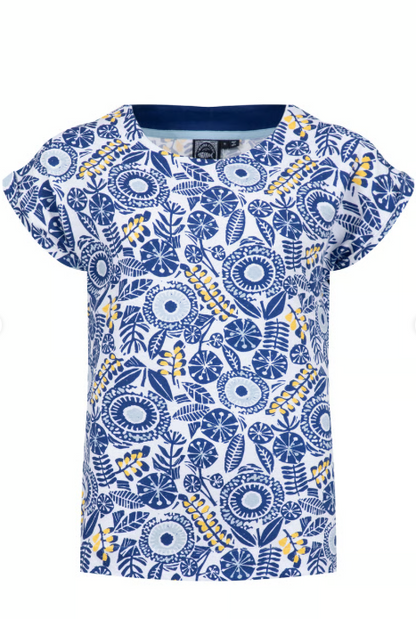 Weird Fish Paw Paw Printed Jersey T-Shirt Blue Sapphire