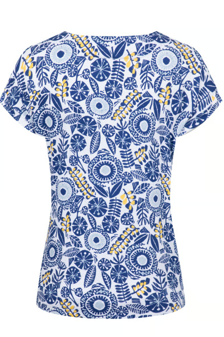 Weird Fish Paw Paw Printed Jersey T-Shirt Blue Sapphire