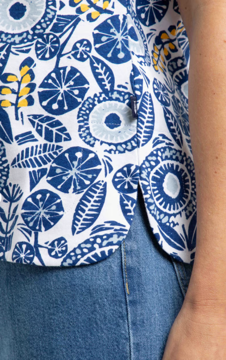 Weird Fish Paw Paw Printed Jersey T-Shirt Blue Sapphire