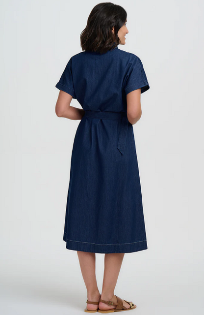 Sugarhill Brighton Lourdes Midi Shirt Dress Navy