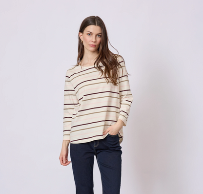 RedGreen Croco Stripe T-shirt Rose