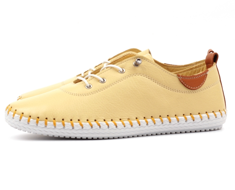 Lunar Shoes St Ives Plimsolls Lemon