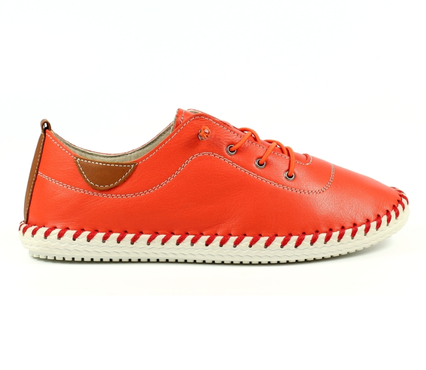 Lunar Shoes St Ives Plimsolls Orange