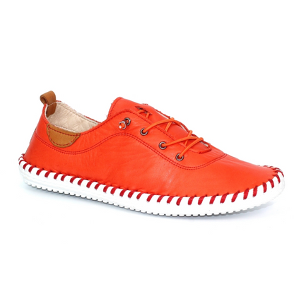 Lunar Shoes St Ives Plimsolls Orange