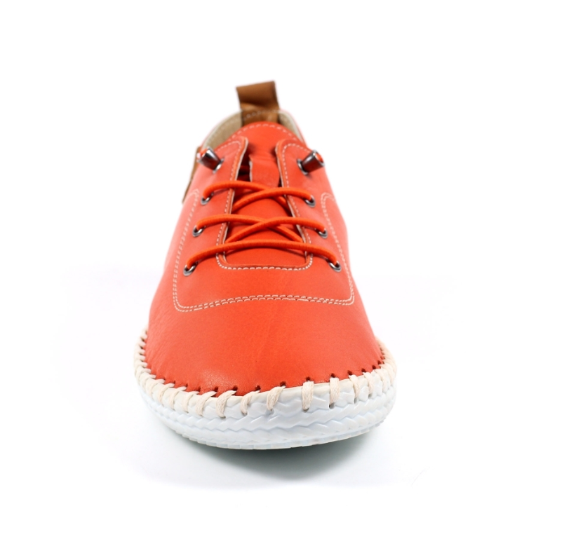 Lunar Shoes St Ives Plimsolls Orange