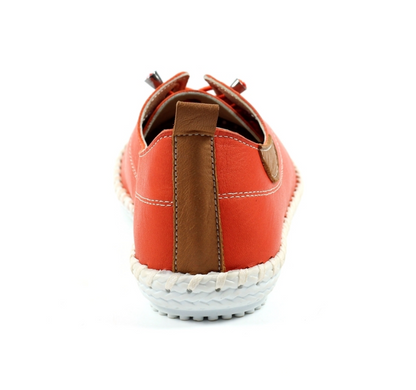 Lunar Shoes St Ives Plimsolls Orange