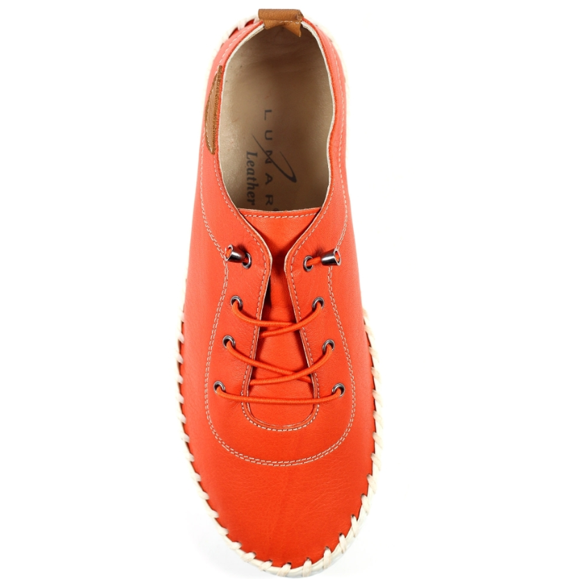 Lunar Shoes St Ives Plimsolls Orange