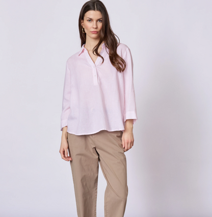 RedGreen Annika Stripe Blouse Rose