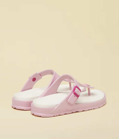 Joules Soleil Buckle Flip Flops Pink
