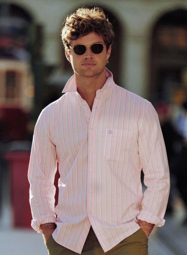 Joules Classic Fit Oxford Shirt Pink