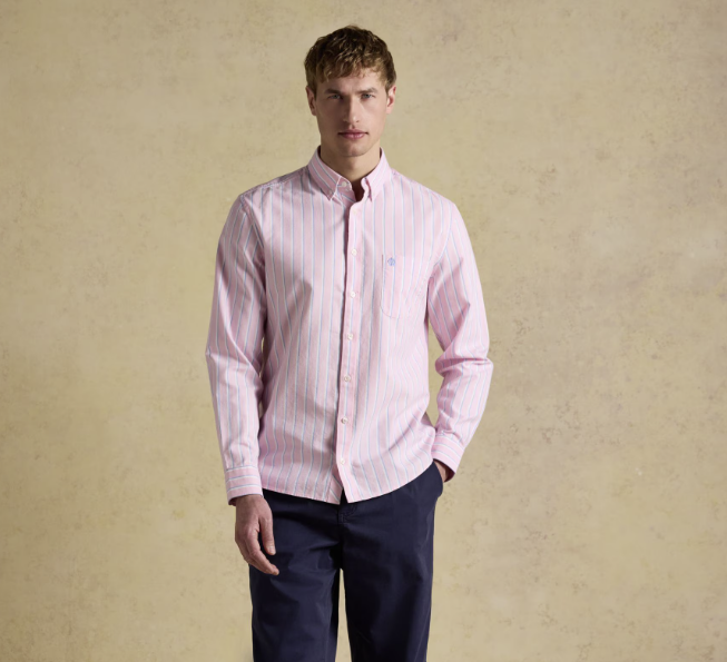 Joules Classic Fit Oxford Shirt Pink