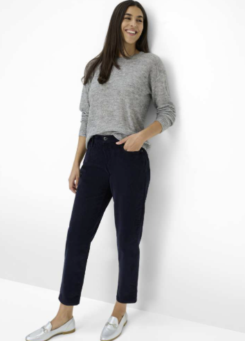 Brax Mary Corduroy Trousers Navy